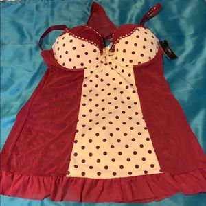 🎉HP X2 🎉Just sexy polka Dot Babydoll & thong